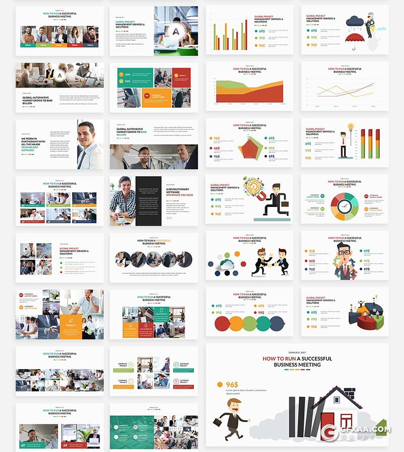 166页国外高端商务风格PPT数据分析统计商务插画ppt模板 - 顶尖PPT
