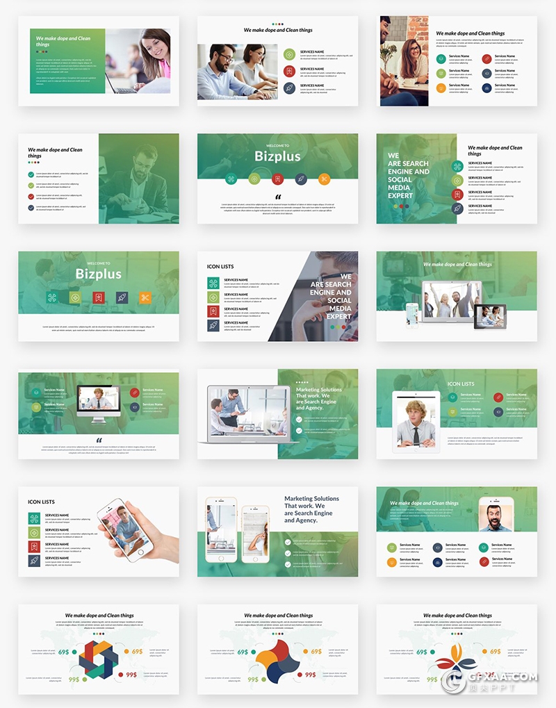 156页国外高端商务风格ppt模板企业项目合作数据分析团队公司介绍ppt模板 - 顶尖PPT