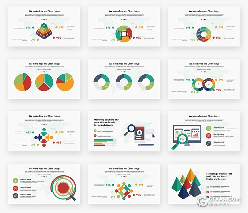 156页国外高端商务风格ppt模板企业项目合作数据分析团队公司介绍ppt模板 - 顶尖PPT