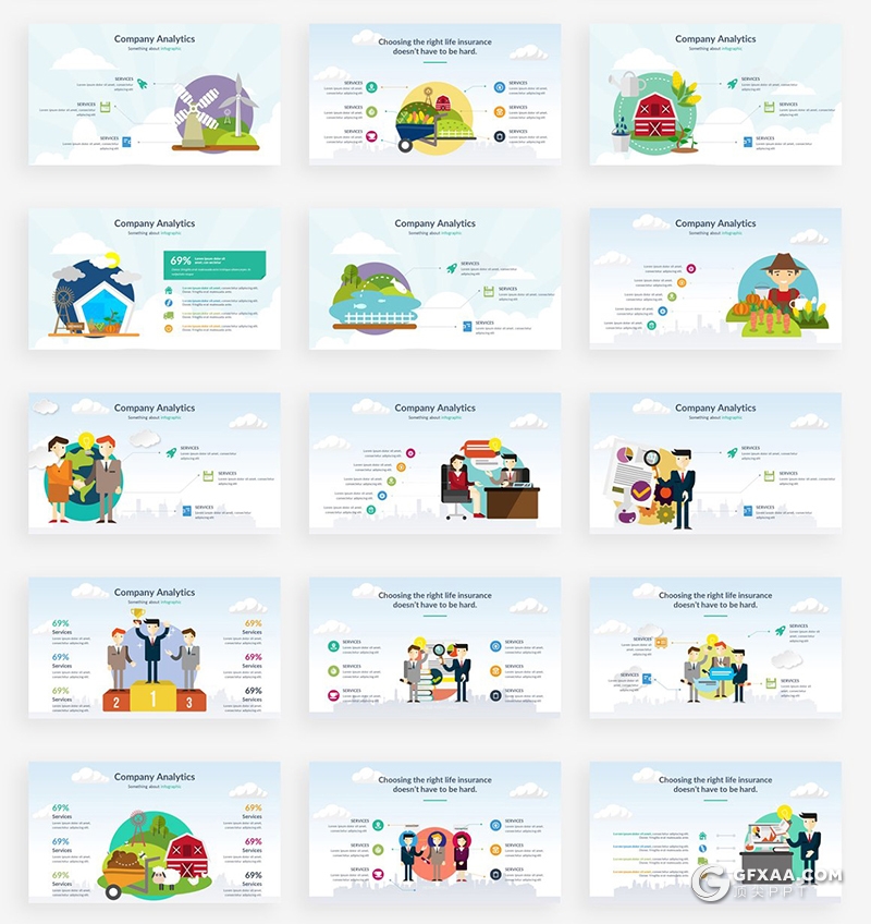 157页国外商务卡通插画ppt模板商务工作计划总结欧美风格项目合作展示企业介绍ppt模板 - 顶尖PPT