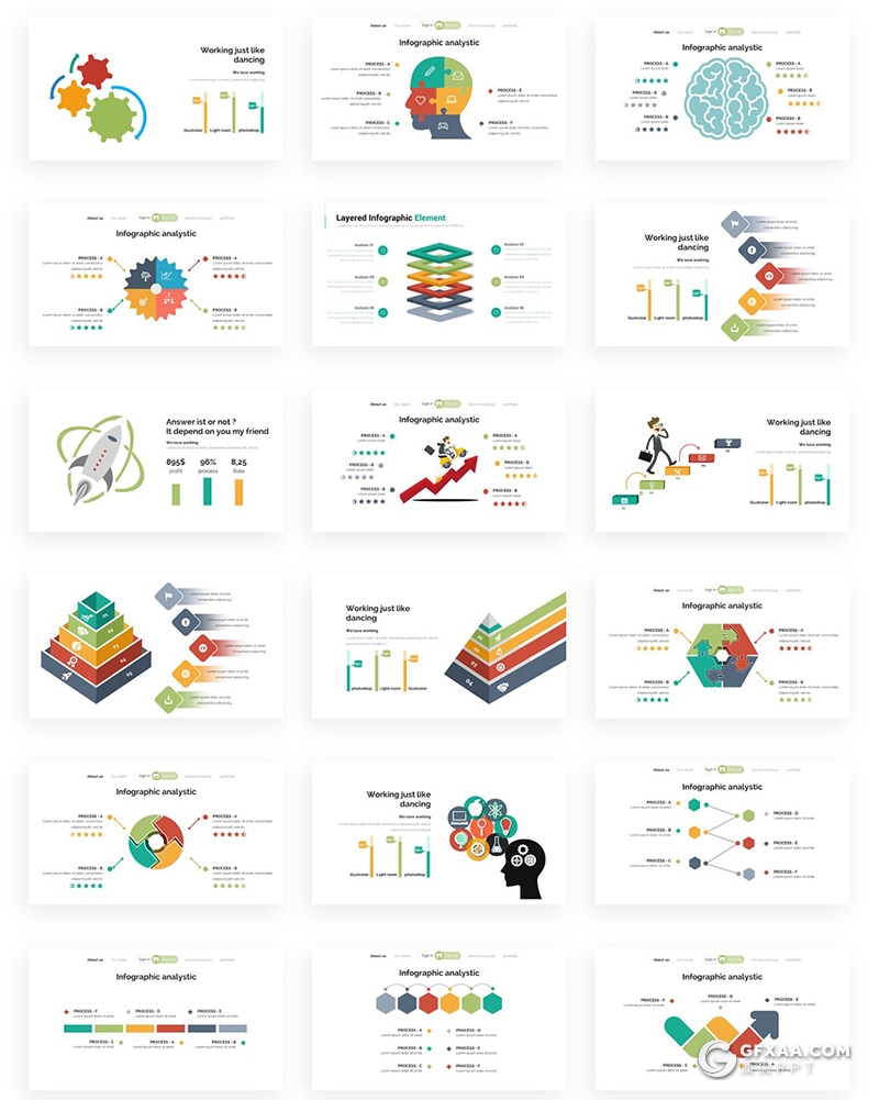 176页国外高端商务风格ppt模板项目合作团队企业介绍创意卡通图形ppt模板 - 顶尖PPT