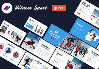 体育领域冬季运动主题展示PPT模板 - 顶尖PPT