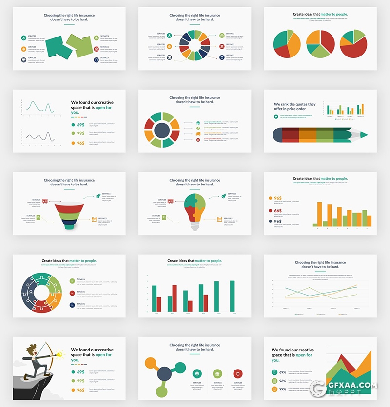 206页国外商务风格ppt模板创意商务信息图形作品展示企业介绍通用ppt模板 - 顶尖PPT