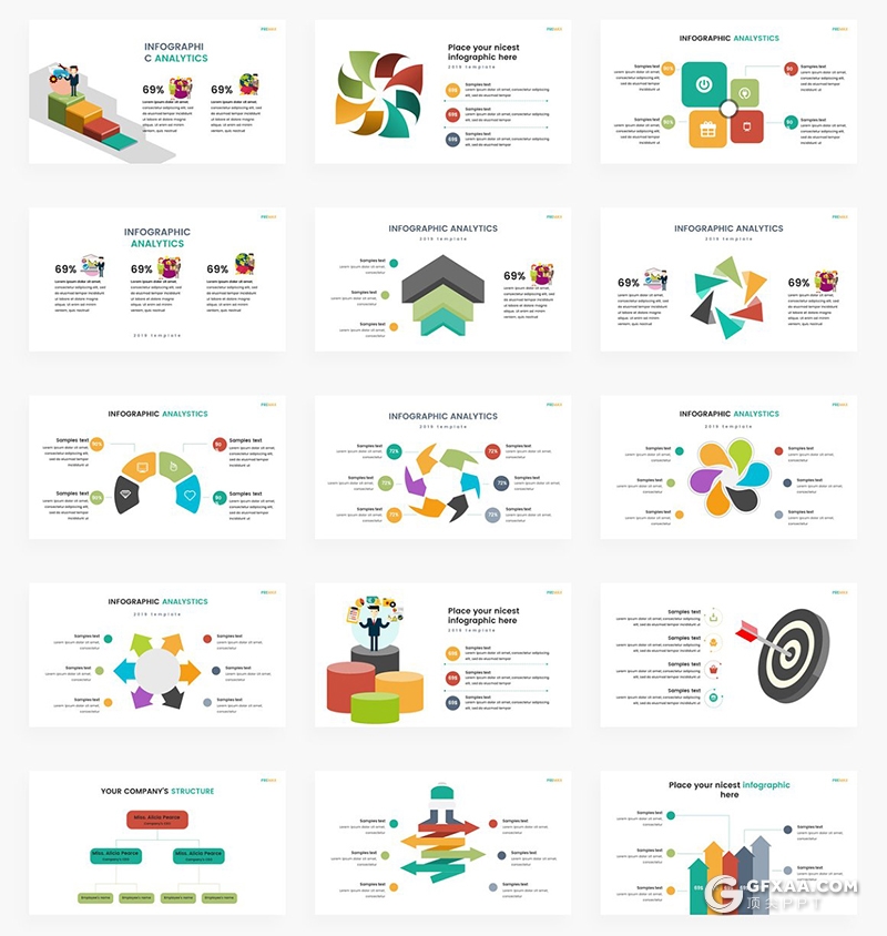 147页国外商务创意信息图形ppt模板逻辑数据分析信息图形ppt模板 - 顶尖PPT