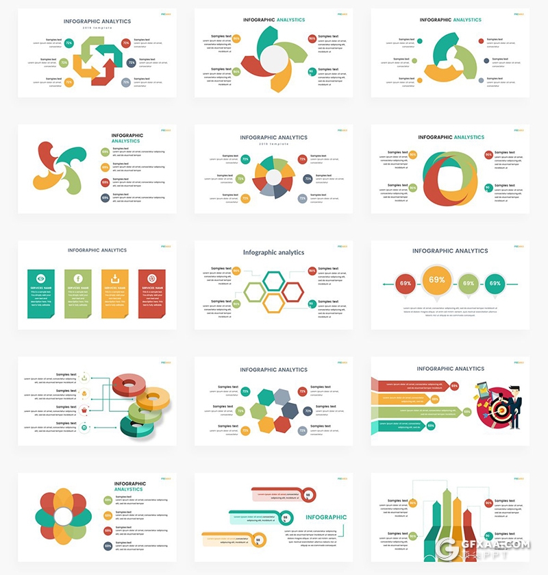 147页国外商务创意信息图形ppt模板逻辑数据分析信息图形ppt模板 - 顶尖PPT