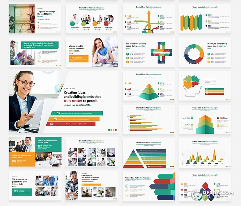 117页欧美风格企业介绍项目合作ppt工作计划总结多用途ppt模板 - 顶尖PPT