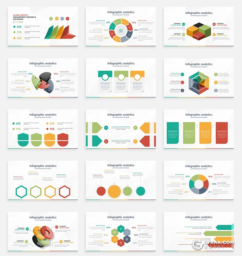 153页欧美风格创意信息图形ppt模板卡通人物工作计划项目分析PPT模板 - 顶尖PPT