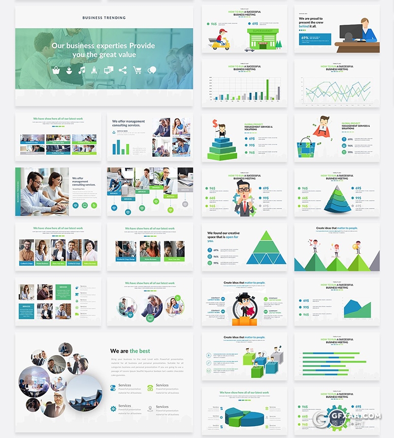 186页国外高端商务ppt模板企业介绍团队介绍创意商务信息数据图形ppt模板 - 顶尖PPT