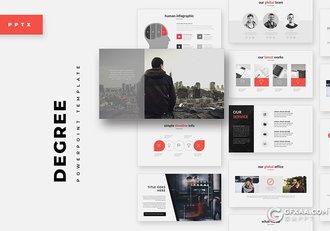 扁平化简约风格企业介绍工作汇报总结通用国外ppt模板 - 顶尖PPT