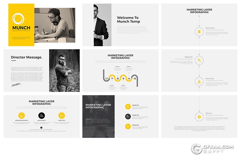 国外扁平化风格新年工作计划项目报告keynote模板 - 顶尖PPT