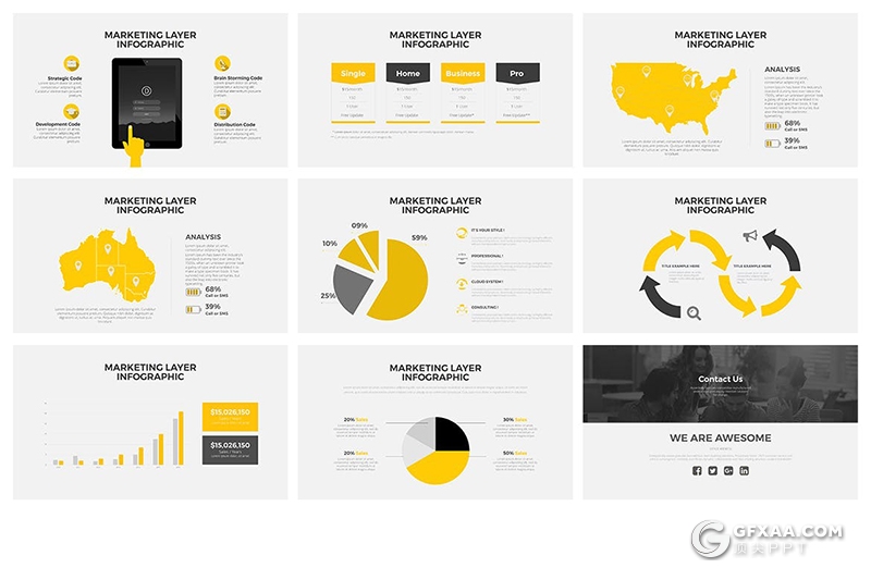 国外扁平化风格新年工作计划项目报告keynote模板 - 顶尖PPT
