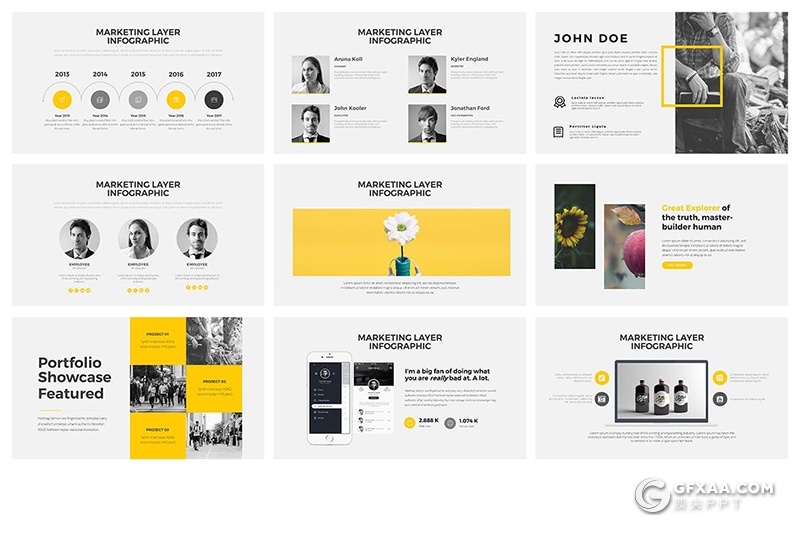 国外扁平化风格新年工作计划项目报告keynote模板 - 顶尖PPT