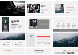 国外简约风格商务通用PPT模板 - 顶尖PPT