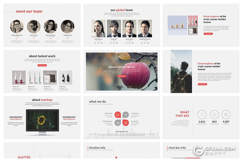 国外简约风格商务通用PPT模板 - 顶尖PPT