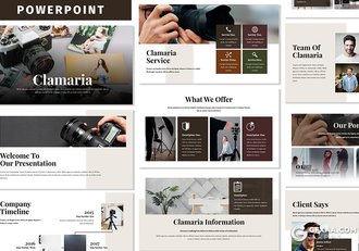 30页摄影工作室摄影团队介绍摄影项目合作介绍PPT模板5种主题配色 - 顶尖PPT