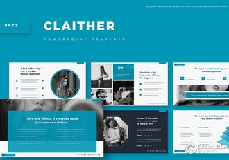 30页国外简约风格时尚模特写真服装展示PPT模板5种主题配色 - 顶尖PPT