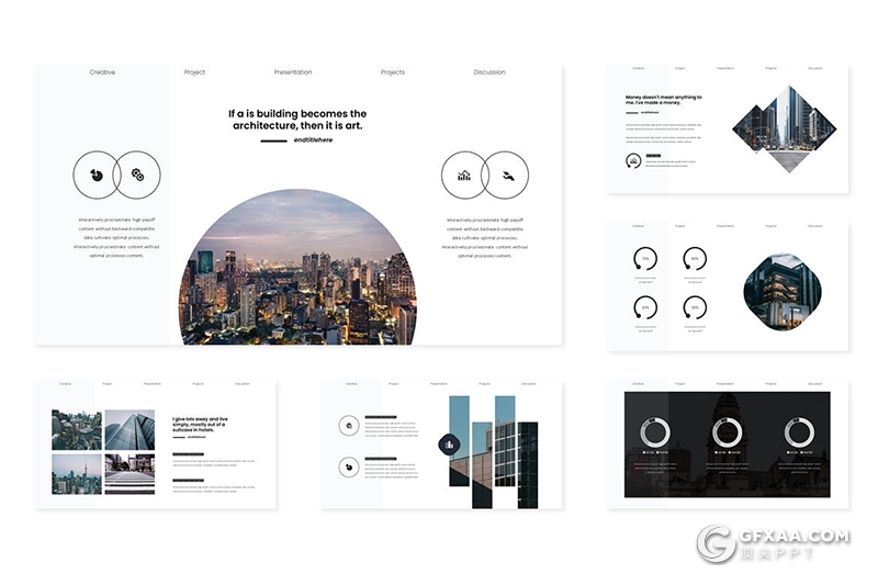 30页国外商务风格企业公司集团介绍公司实力展示项目合作Google slides模板5种主题配色 - 顶尖PPT