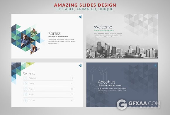 60页创意多边形动画多用途keynote模板 - 顶尖PPT