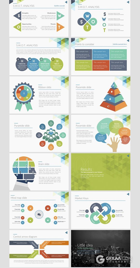 60页创意多边形动画多用途keynote模板 - 顶尖PPT