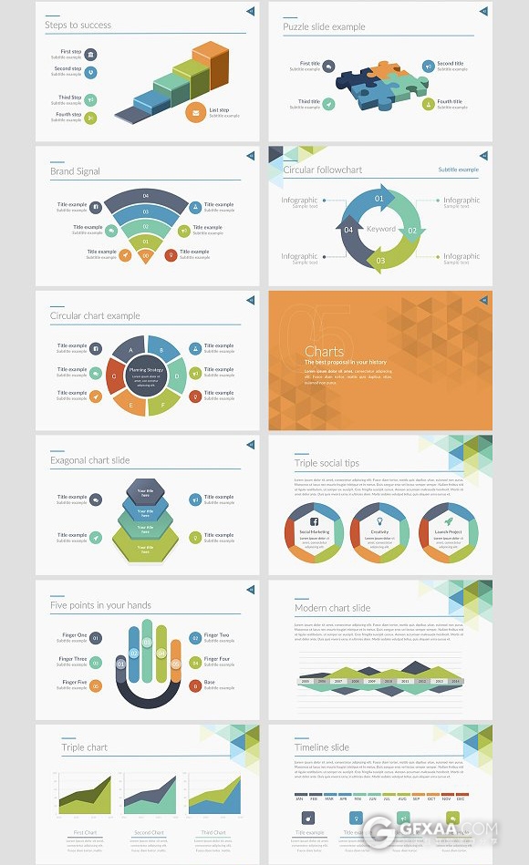 60页创意多边形动画多用途keynote模板 - 顶尖PPT