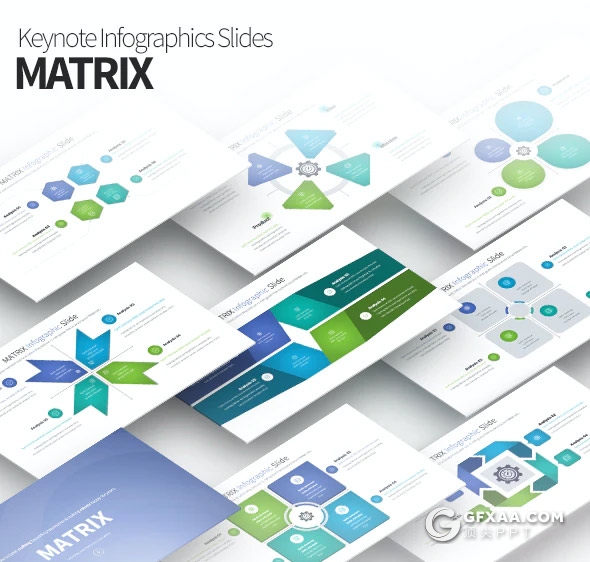 35页创意矩阵keynote图形模板圆形环绕要点图形keynote模板11种主题配色 - 顶尖PPT