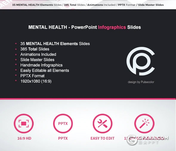 35页创意人脑图形keynote模板11种主题配色 - 顶尖PPT