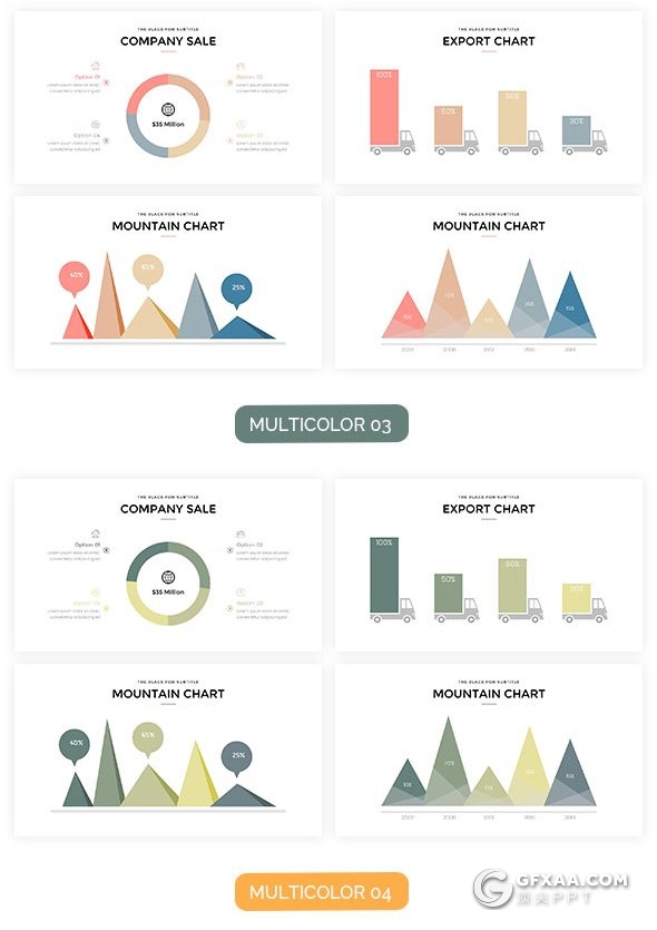 160页国外高端创意商务多用途ppt模板黑白配色高逼格欧美ppt模板8种主题配色 - 顶尖PPT