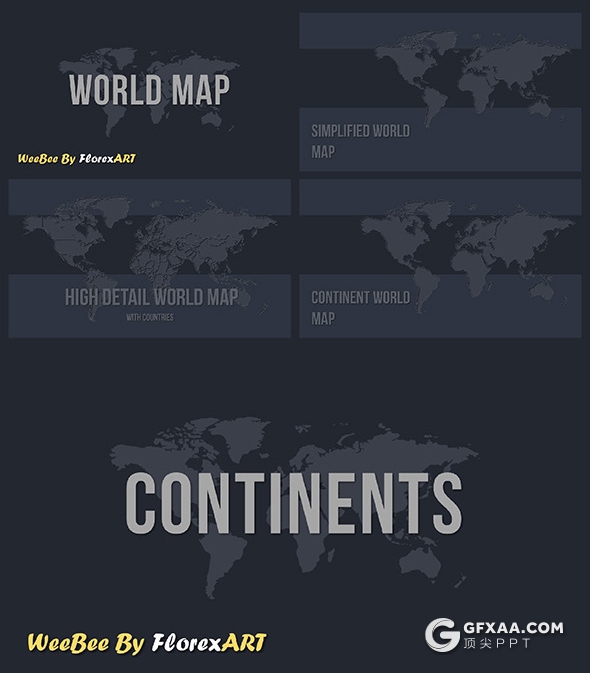 189页最全世界国家地图PPT模板七大洲北美南美洲欧洲亚洲非洲中东南极等国家ppt地图模板世界板块地图PPT模板多种样式 - 顶尖PPT