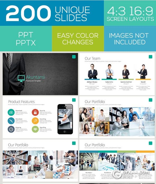 200页国外高品质动画ppt模板 16:9和4:3两种尺寸 商务信息图形企业介绍商业计划多用途PPT模板 - 顶尖PPT