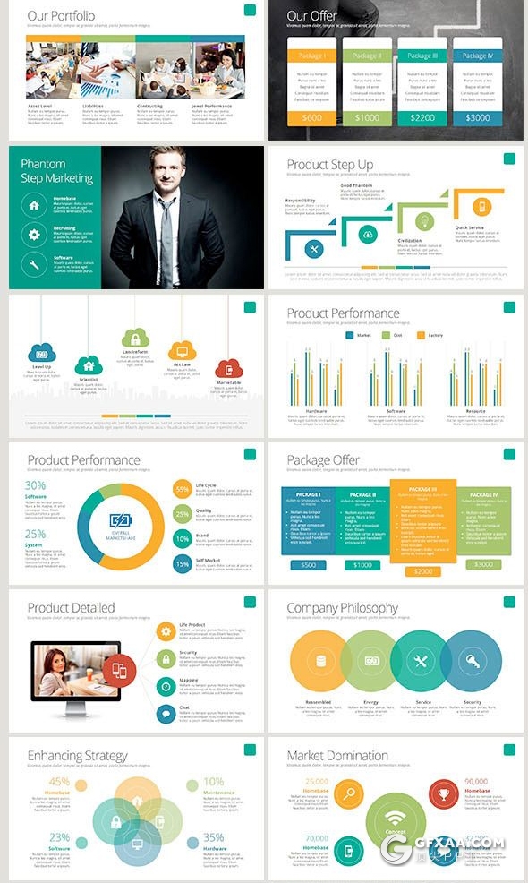200页国外高品质动画ppt模板 16:9和4:3两种尺寸 商务信息图形企业介绍商业计划多用途PPT模板 - 顶尖PPT