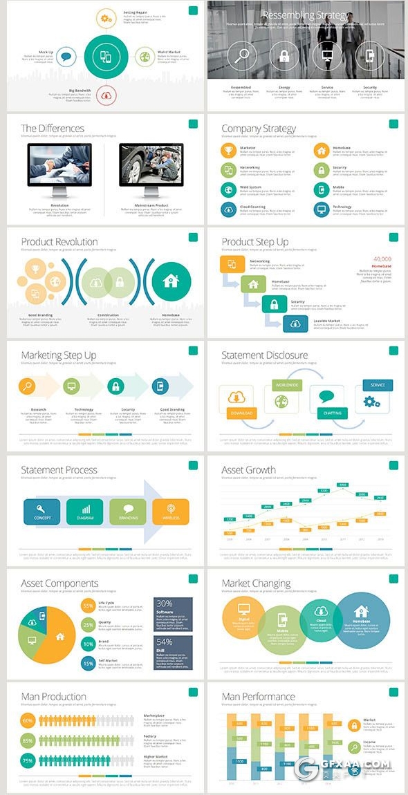 200页国外高品质动画ppt模板 16:9和4:3两种尺寸 商务信息图形企业介绍商业计划多用途PPT模板 - 顶尖PPT