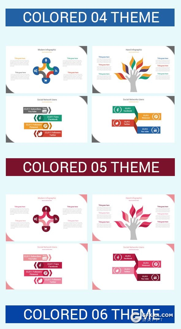 125页扁平化彩色工作总结汇报商务信息图形设计国外通用PPT模板 - 顶尖PPT