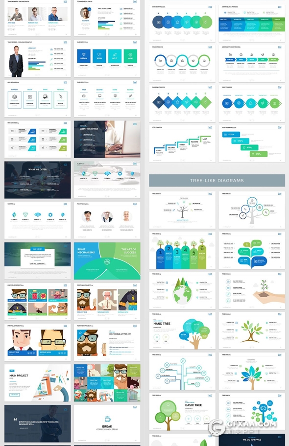 308页国外大型商务企业介绍业务展示数据图表世界地图ppt模板 - 顶尖PPT