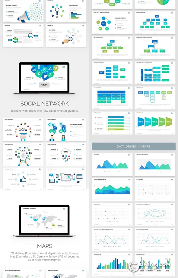 308页国外大型商务企业介绍业务展示数据图表世界地图ppt模板 - 顶尖PPT