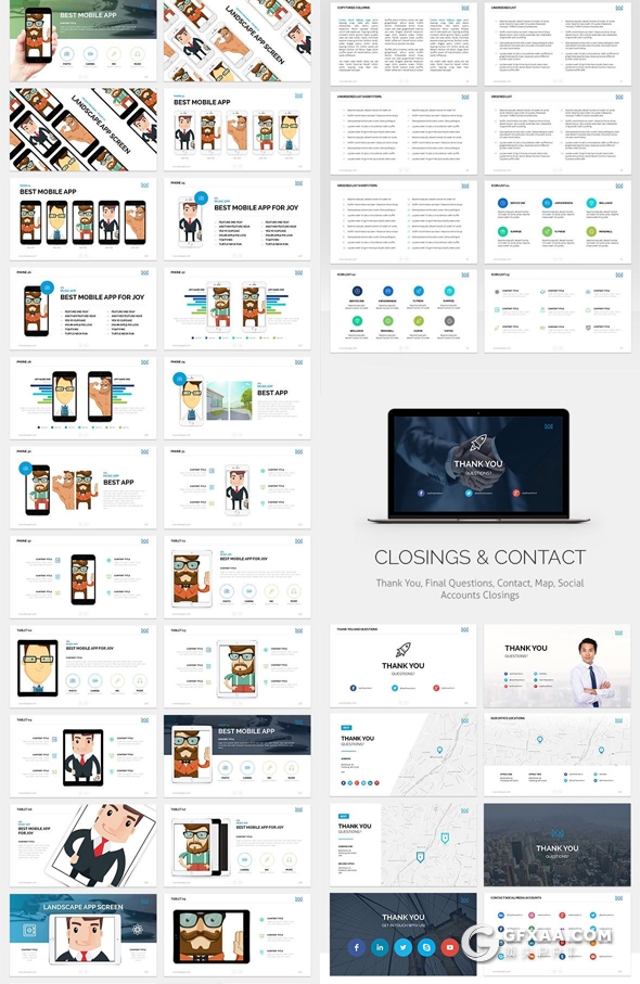 308页国外大型商务企业介绍业务展示数据图表世界地图ppt模板 - 顶尖PPT