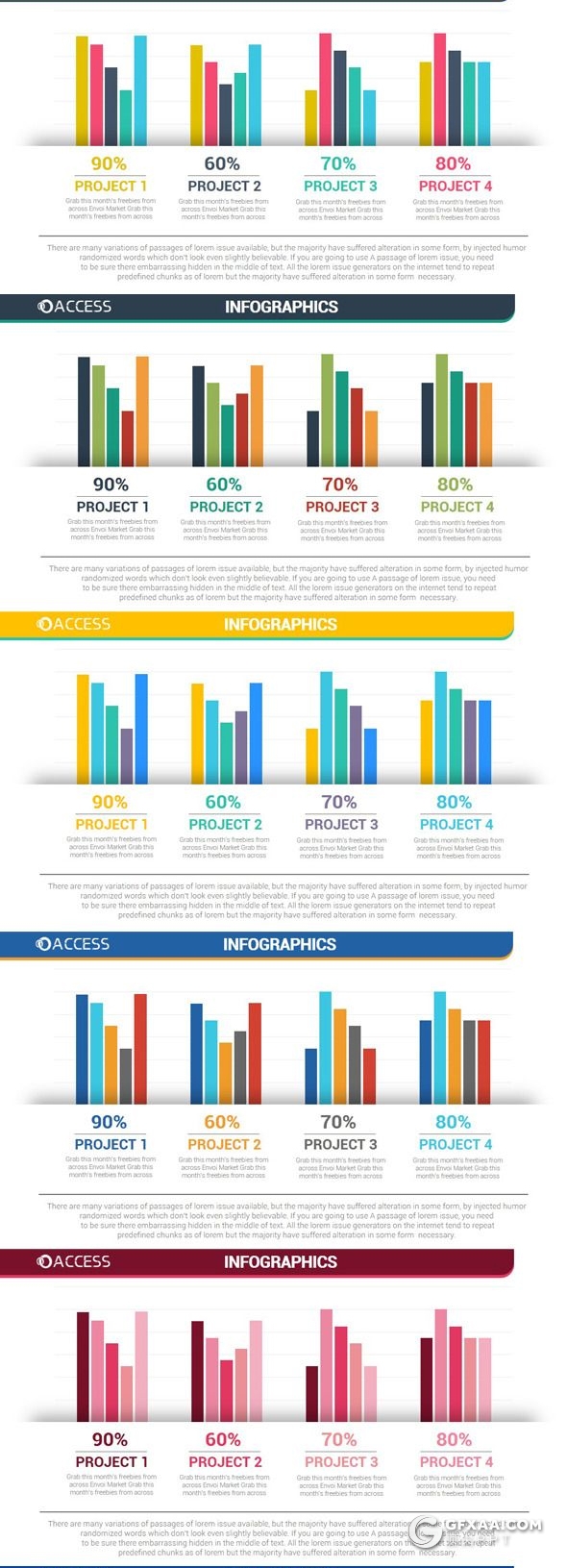 38页创意几何图形设计国外商务ppt模板10种主题配色 - 顶尖PPT