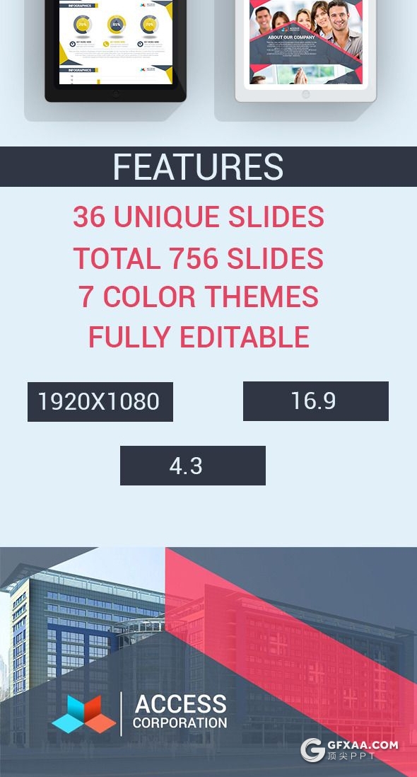 36页创意几何图形版式设计欧美商务风格PPT模板下载7种主题配色 - 顶尖PPT