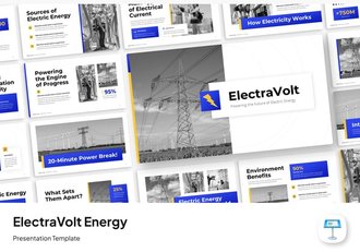 特高压可回收电力能源主题keynote模板 - 顶尖PPT