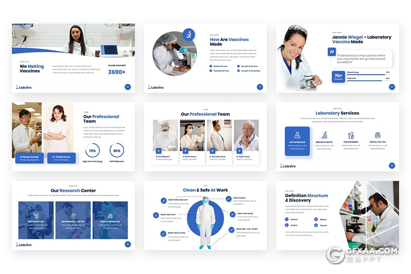 42页医学科学研究科学项目分析成果报告PPT模板 - 顶尖PPT