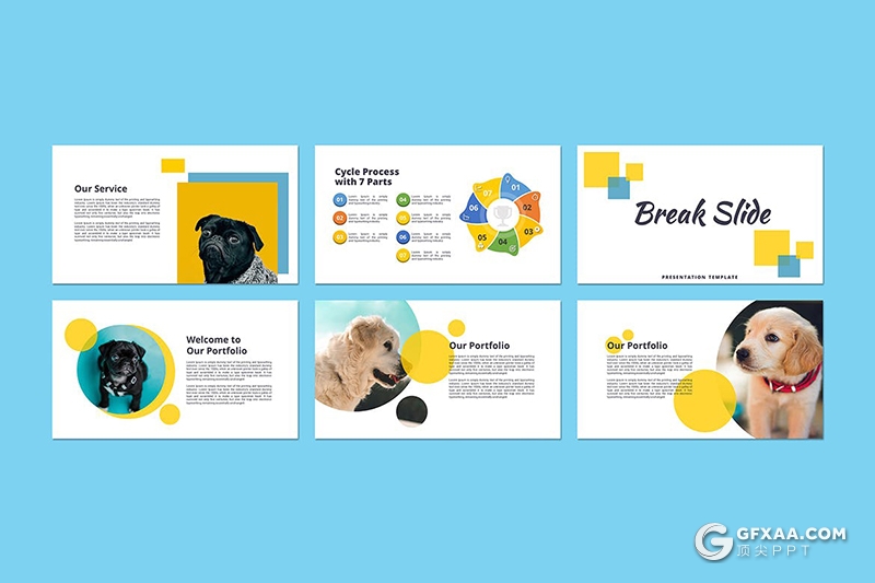 30页宠物主题Google slides模板宠物饲养宠物介绍多用途Google slides模板 - 顶尖PPT