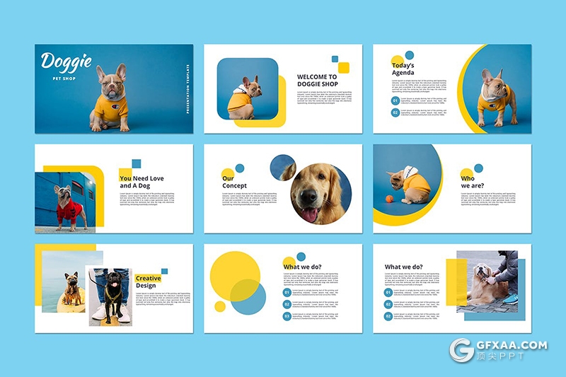 30页宠物主题Google slides模板宠物饲养宠物介绍多用途Google slides模板 - 顶尖PPT