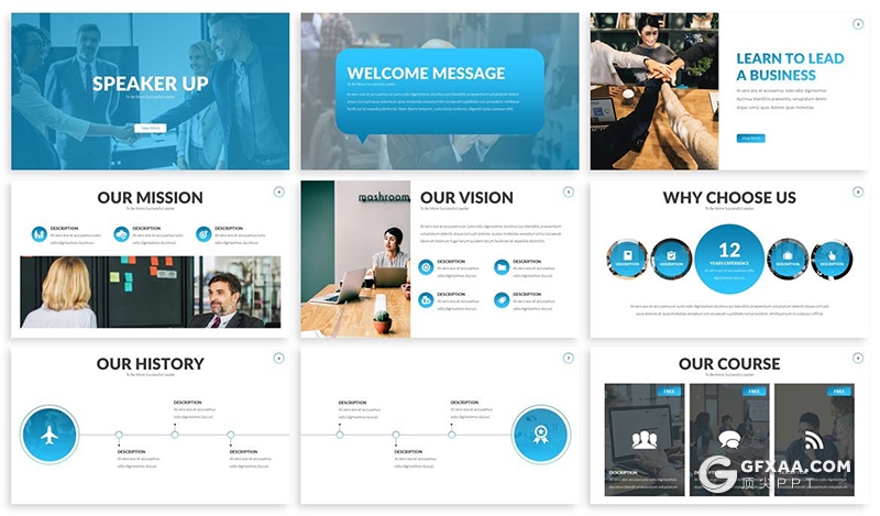 30页商务项目合作数据分析企业团队介绍keynote模板6种主题配色 - 顶尖PPT