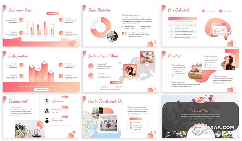 30页女性美容护理主题ppt模板3种主题配色 - 顶尖PPT