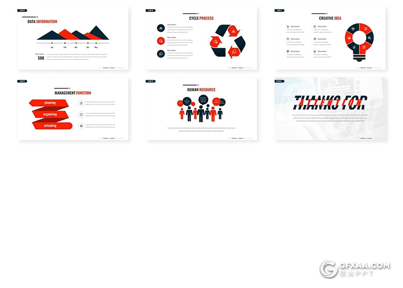 30页企业团队展示业务项目合作国外通用keynote模板5种主题配色 - 顶尖PPT