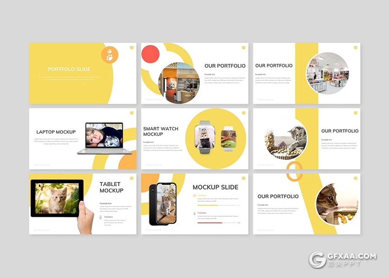 30页扁平化简约风格国外商务通用PPT模板5种主题配色 - 顶尖PPT