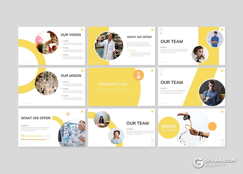 30页扁平化简约风格国外商务通用PPT模板5种主题配色 - 顶尖PPT