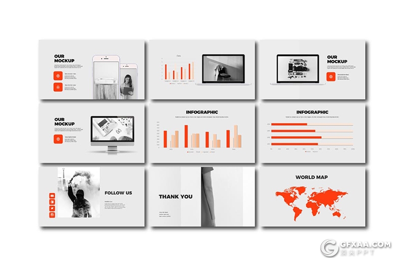 40页简约风格产品促销展示模特写真Google slides模板 - 顶尖PPT