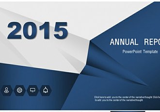 蓝色炫酷欧美时尚商务汇报总结PPT - 顶尖PPT