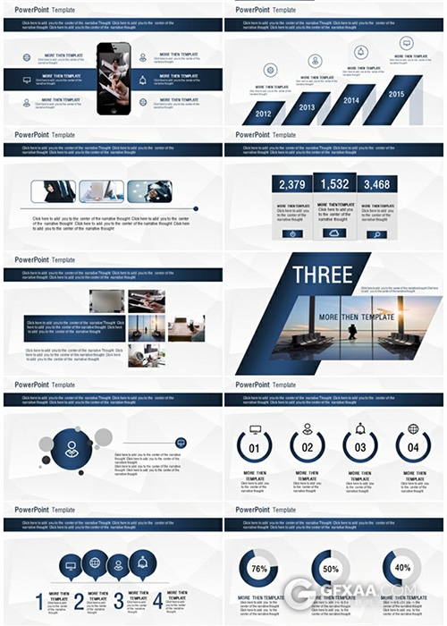 蓝色炫酷欧美时尚商务汇报总结PPT - 顶尖PPT