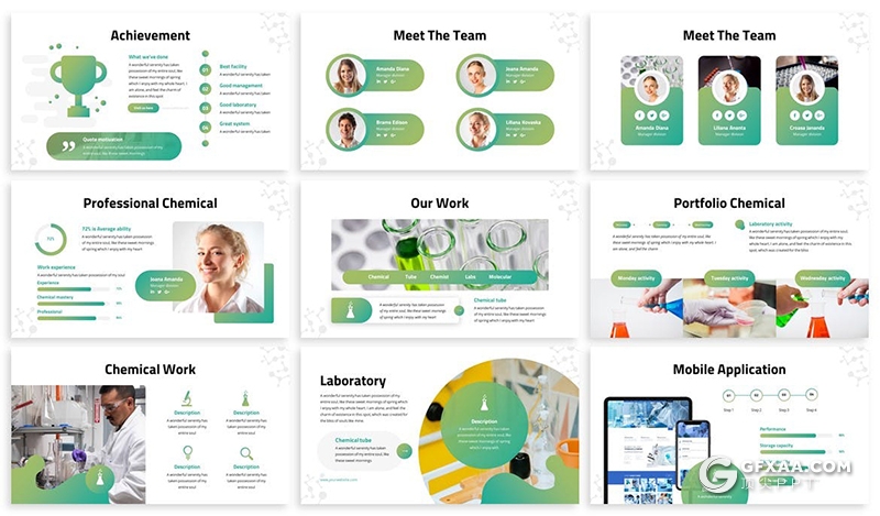 30页创意图形设计医疗科学研究学术论文keynote模板3种配色2种尺寸 - 顶尖PPT